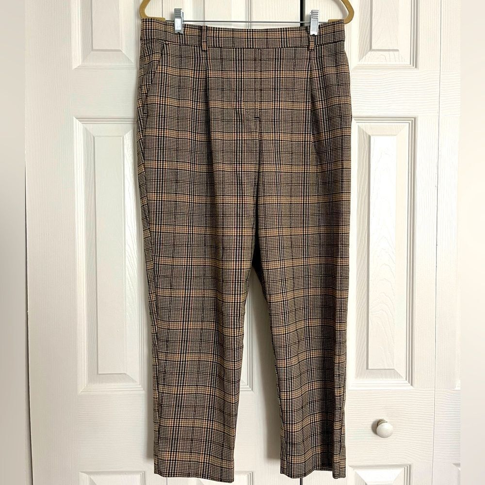 Loft Plaid Slacks. Size Large